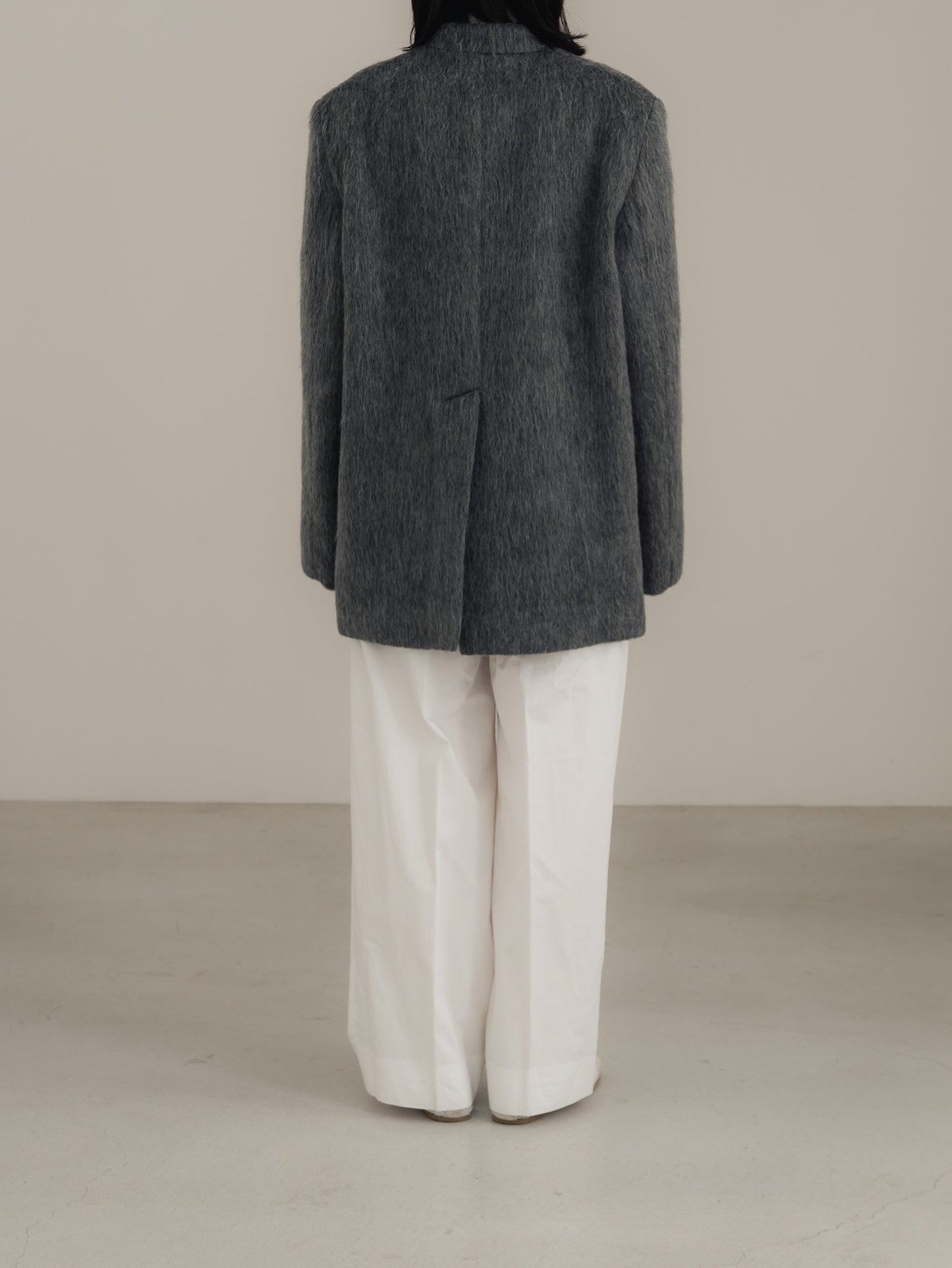 【pre order】shaggy  jacket coat - gray