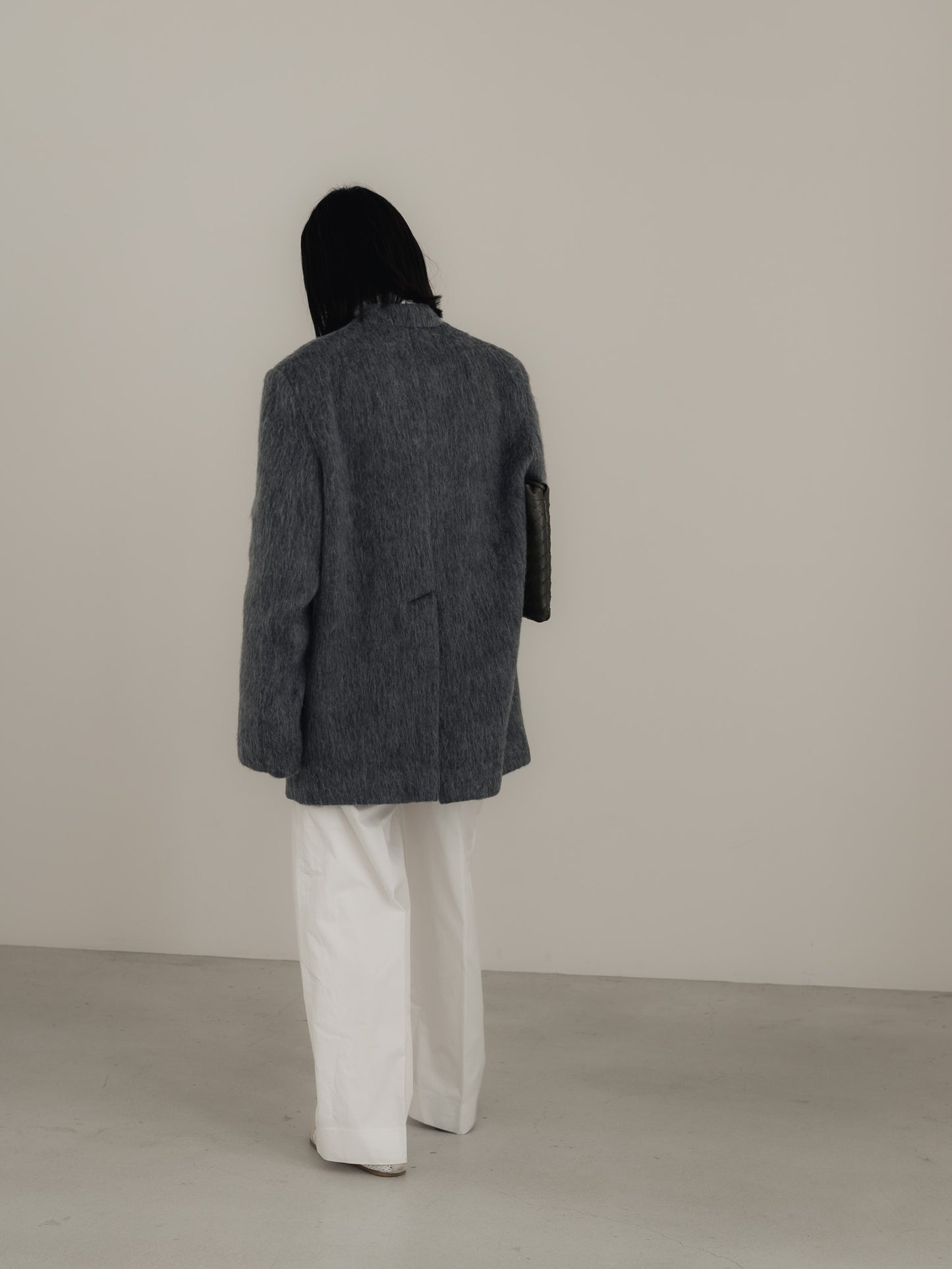 【pre order】shaggy  jacket coat - gray