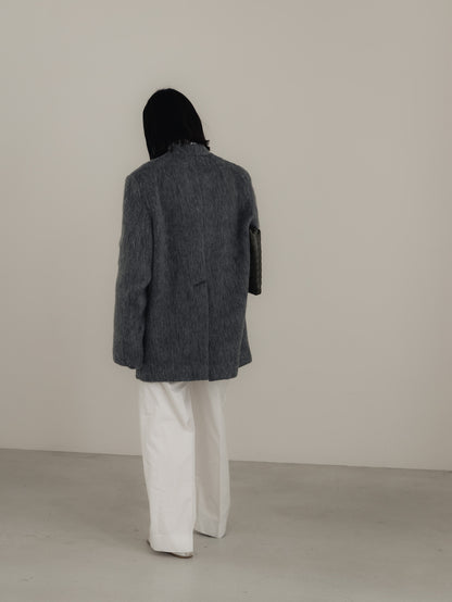 【pre order】shaggy  jacket coat - gray