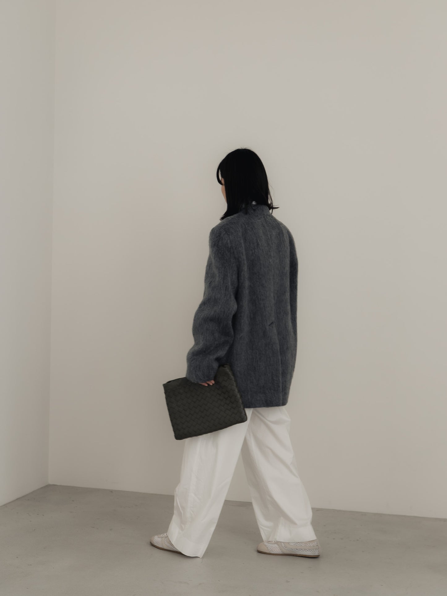 【pre order】shaggy  jacket coat - gray