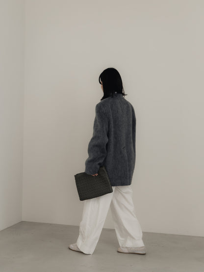 【pre order】shaggy  jacket coat - gray