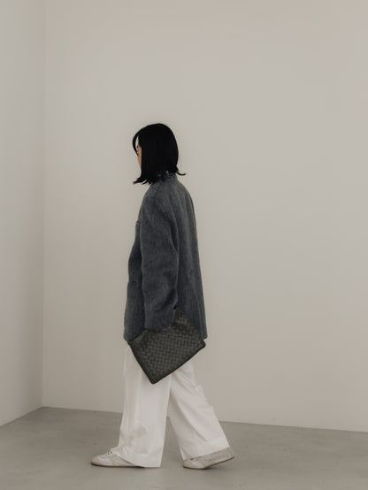 【pre order】shaggy  jacket coat - gray