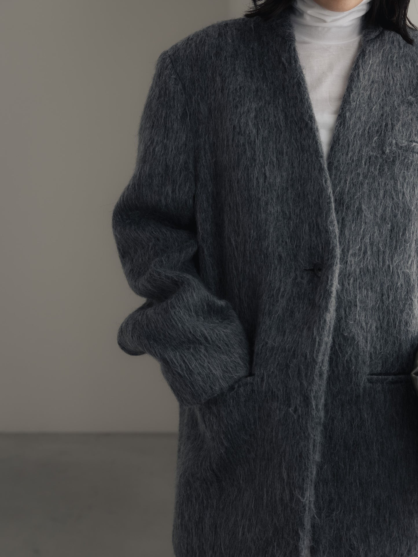 【pre order】shaggy  jacket coat - gray