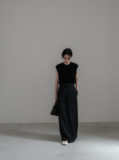 【pre order】tailored skirt (gray / black)