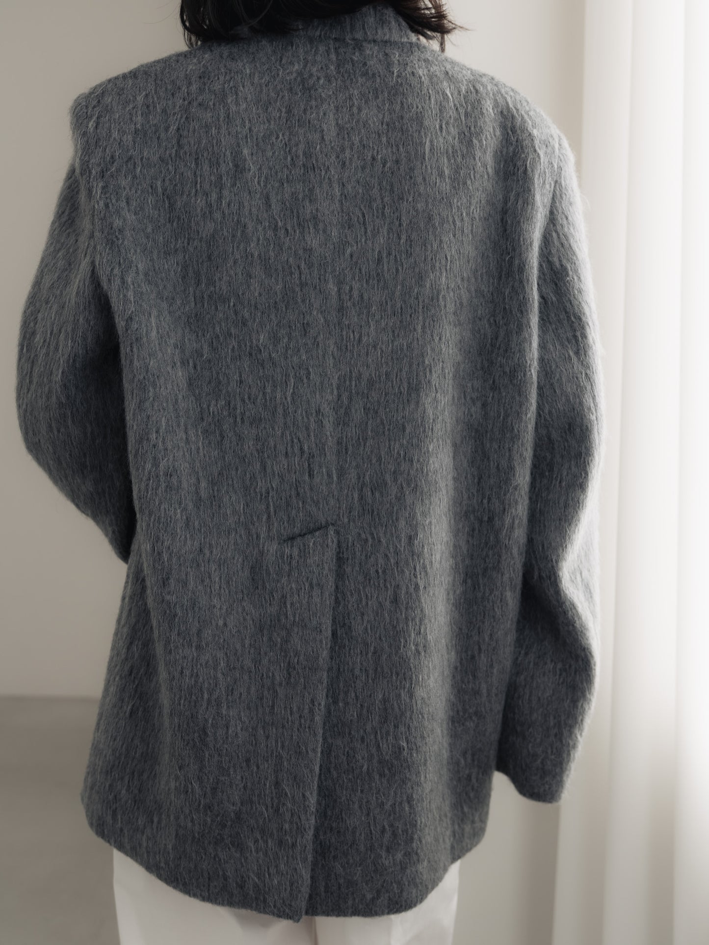 【pre order】shaggy  jacket coat - gray