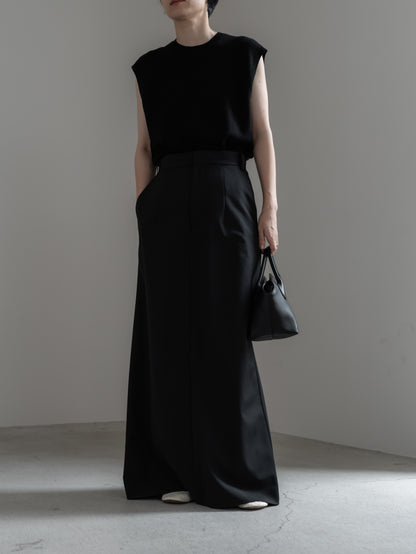 【pre order】tailored skirt (charcoal gray / black)
