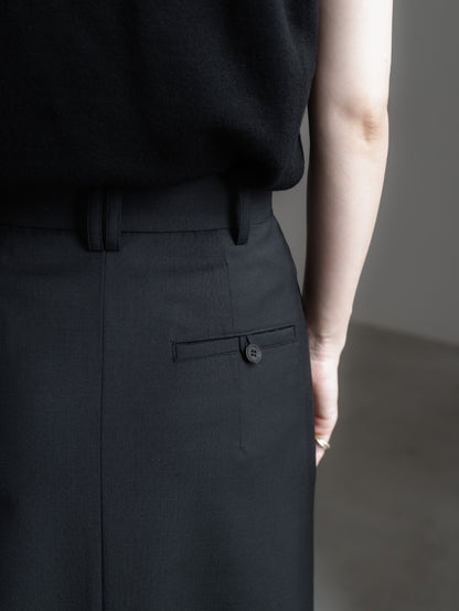 【pre order】tailored skirt (charcoal gray / black)