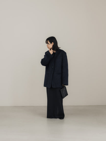 【pre order】shaggy  jacket coat - navy