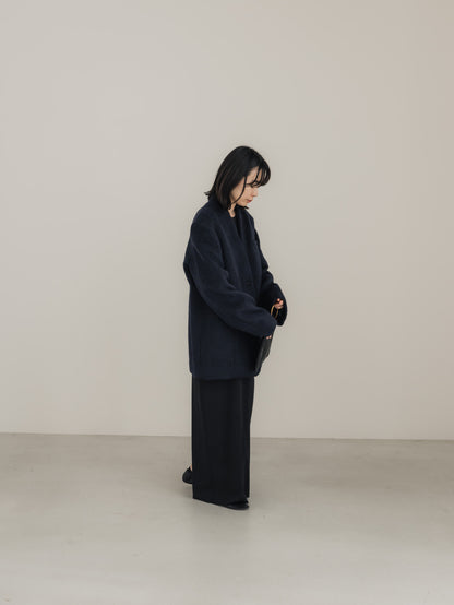 【pre order】shaggy  jacket coat - navy