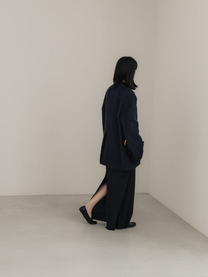 【pre order】shaggy  jacket coat - navy