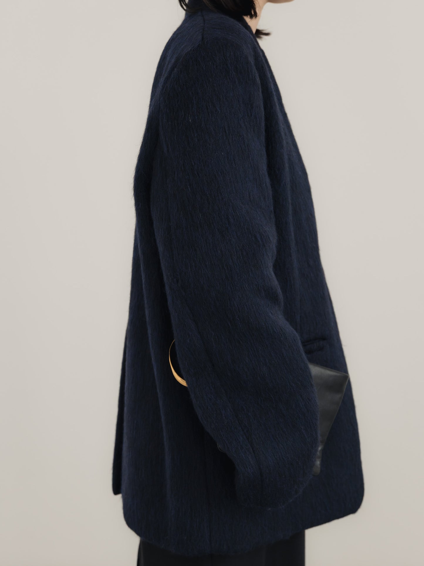 【pre order】shaggy  jacket coat - navy