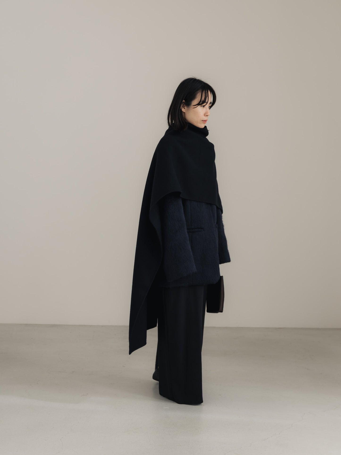 【pre order】shaggy  jacket coat - navy