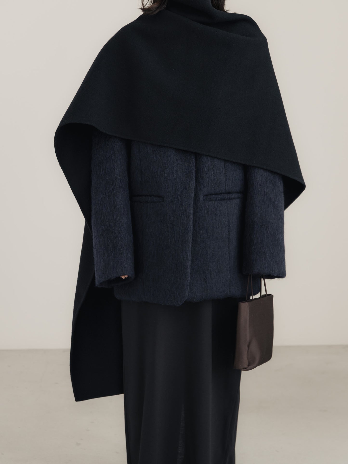 【pre order】shaggy  jacket coat - navy