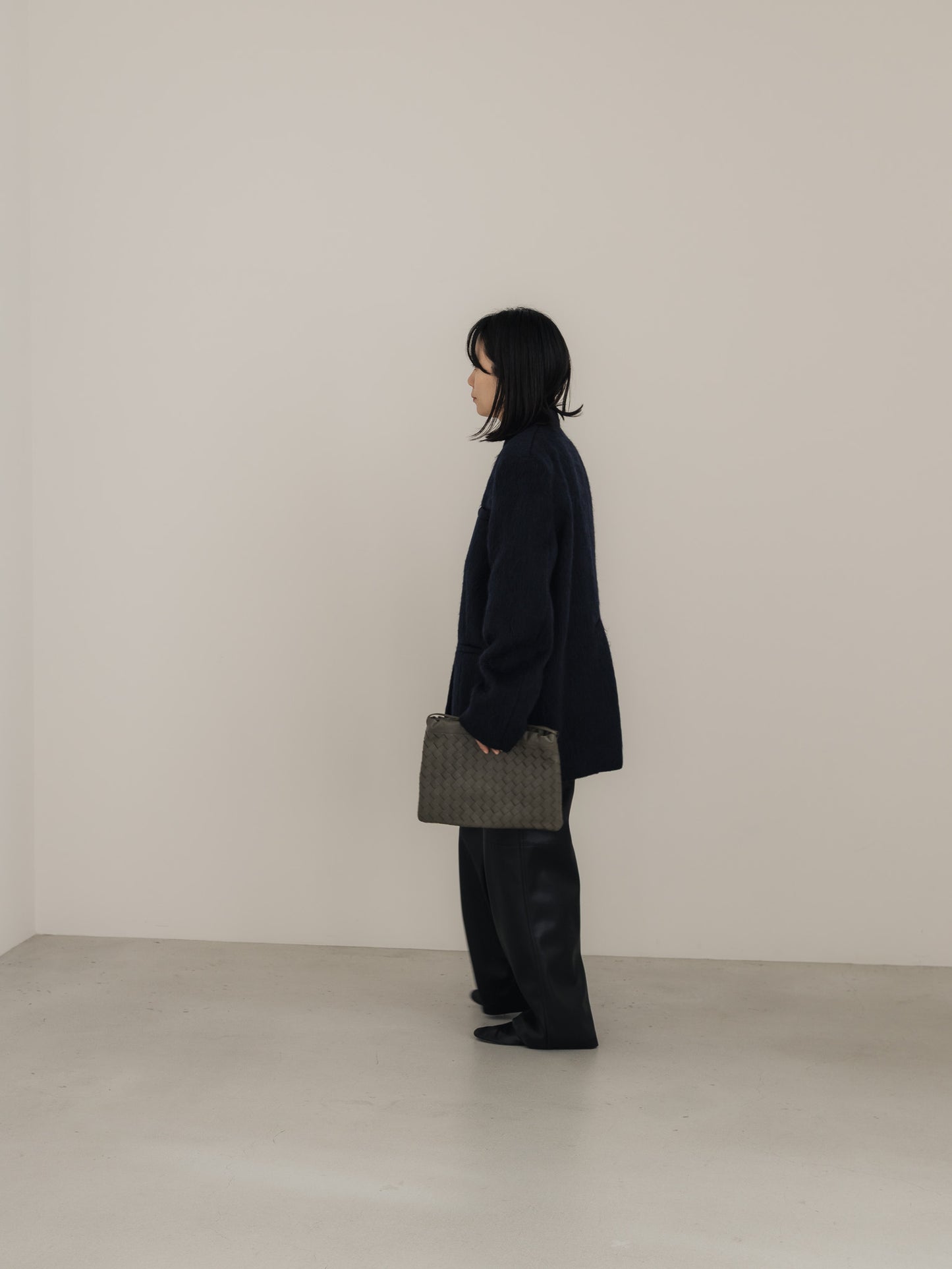 【pre order】leather pants - black