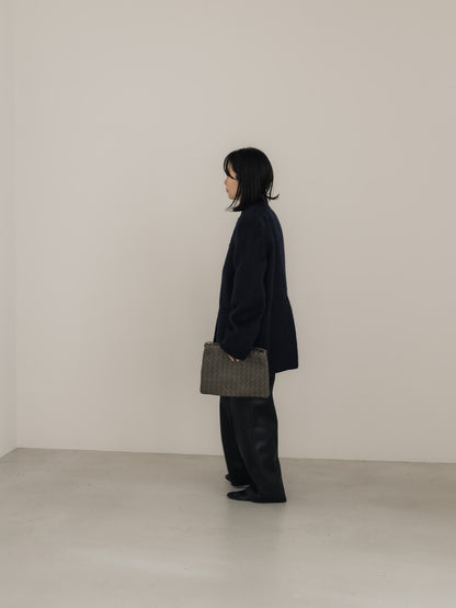 【pre order】leather pants - black