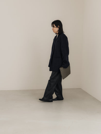 【pre order】shaggy  jacket coat - navy