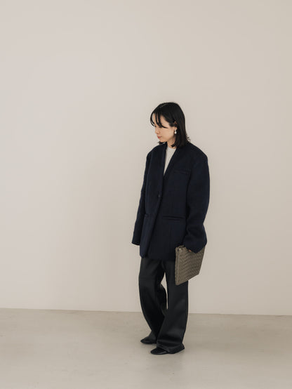 【pre order】shaggy  jacket coat - navy