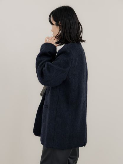 【pre order】shaggy  jacket coat - navy