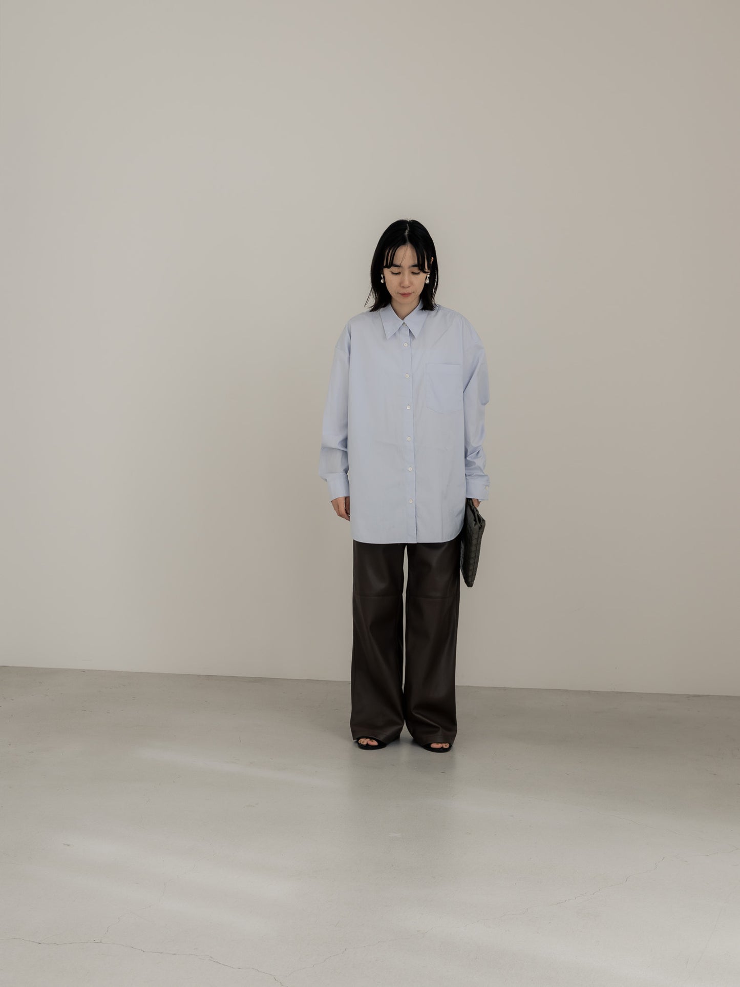 【pre order】leather pants - brown