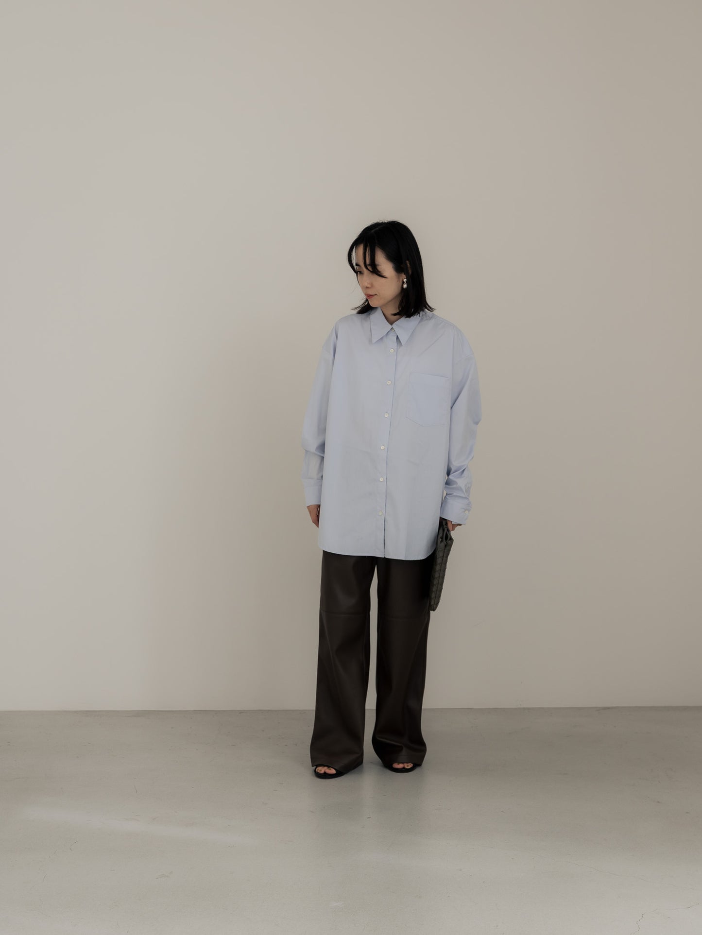 【pre order】leather pants - brown