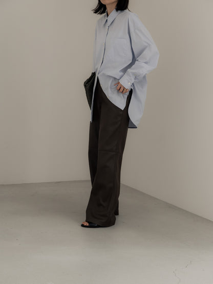 【pre order】leather pants - brown