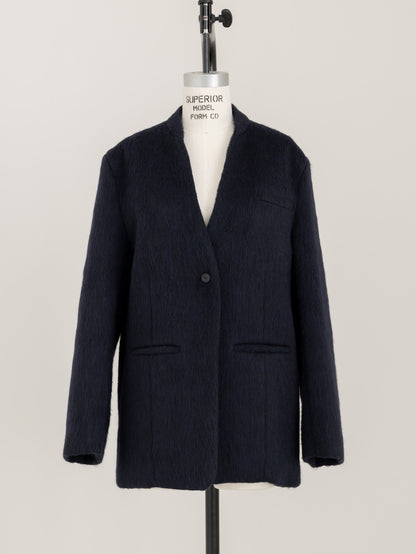 【pre order】shaggy  jacket coat - navy