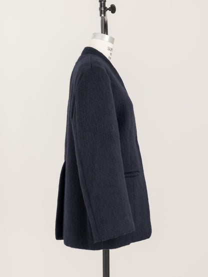 【pre order】shaggy  jacket coat - navy