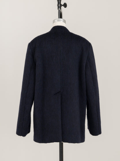 【pre order】shaggy  jacket coat - navy