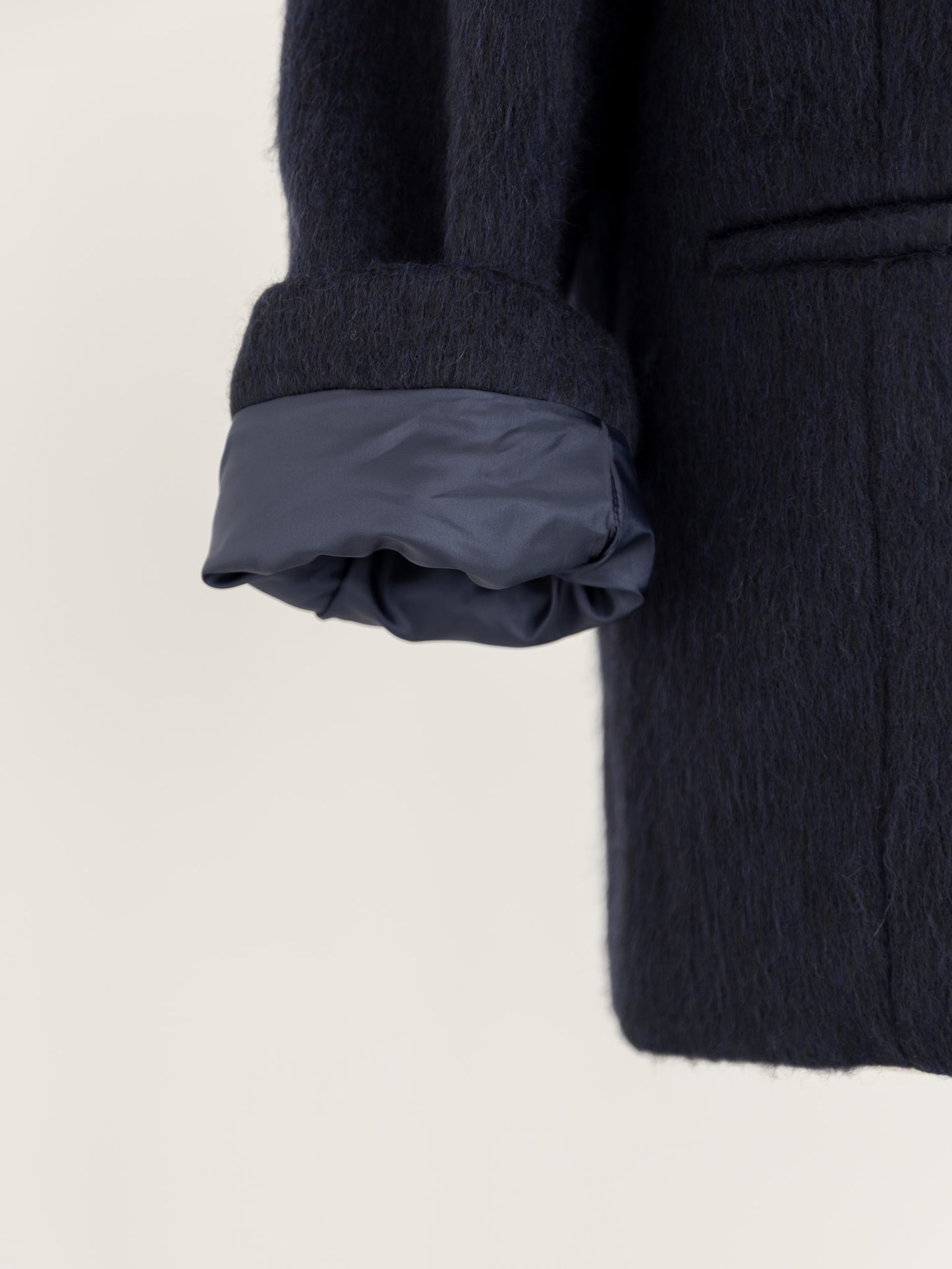 【pre order】shaggy  jacket coat - navy