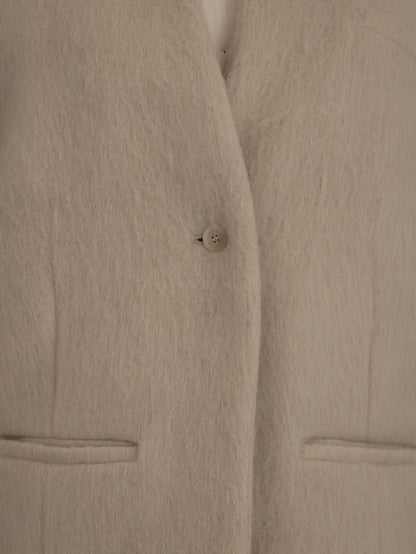 【pre order】shaggy  jacket coat - ivory