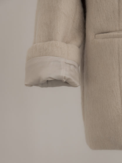 【pre order】shaggy  jacket coat - ivory
