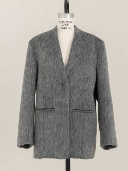 【pre order】shaggy  jacket coat - gray