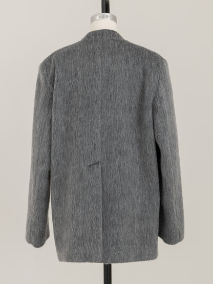 【pre order】shaggy  jacket coat - gray