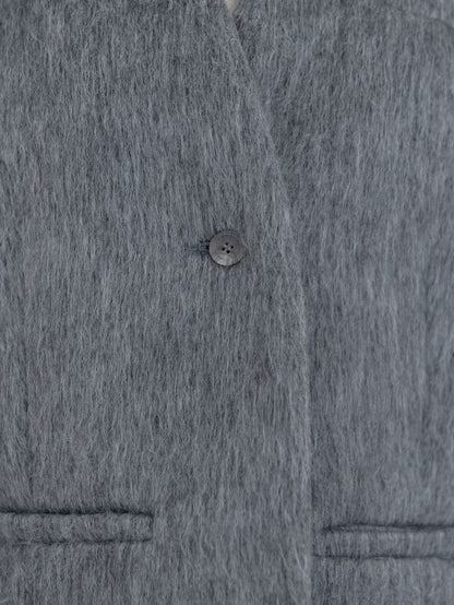 【pre order】shaggy  jacket coat - gray