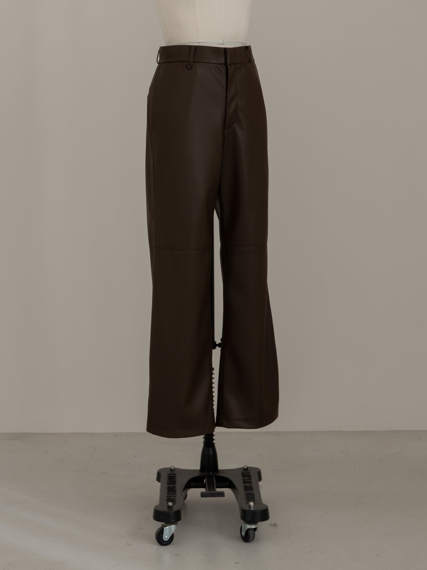 【pre order】leather pants - brown