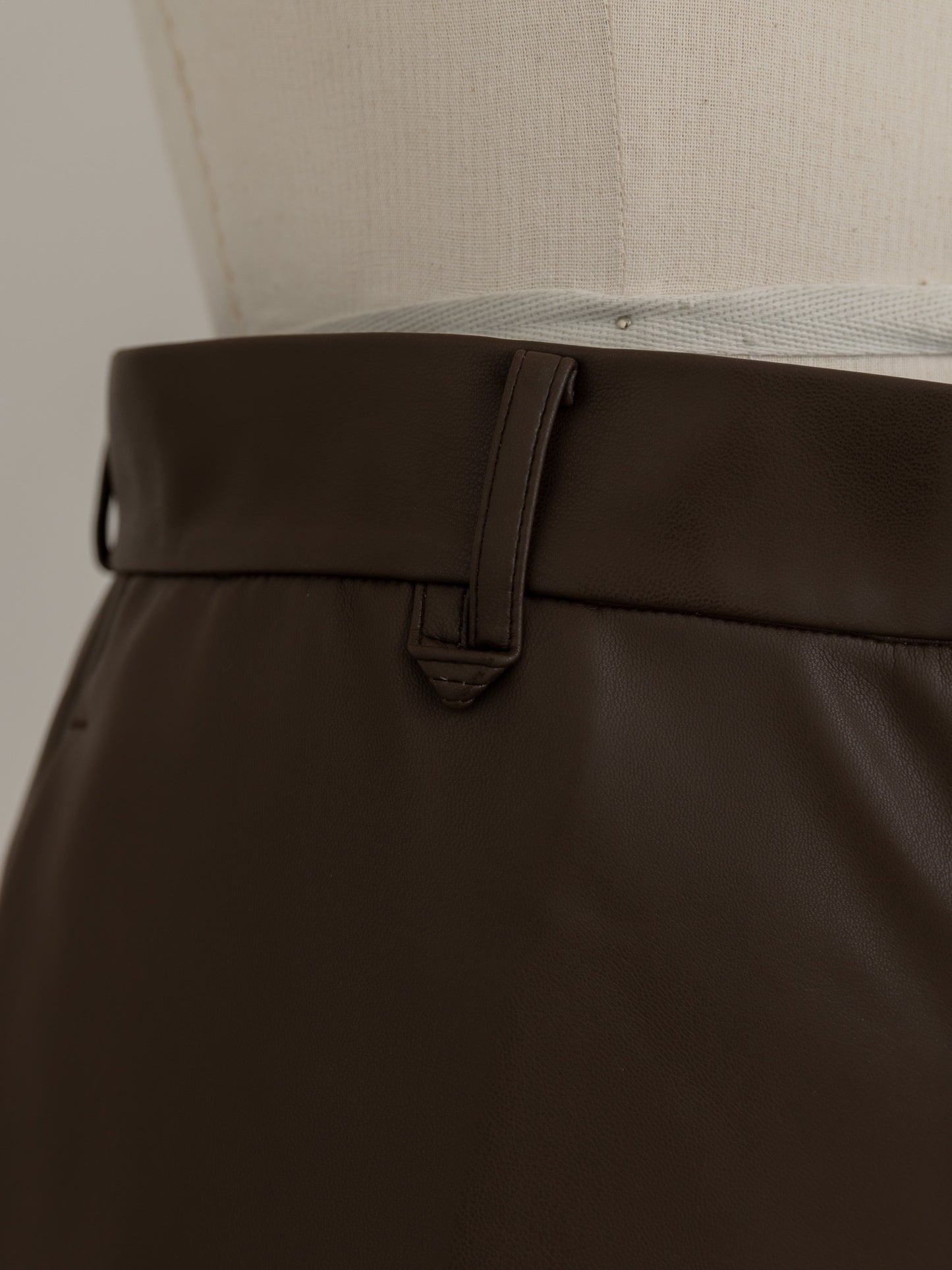 【pre order】leather pants - brown