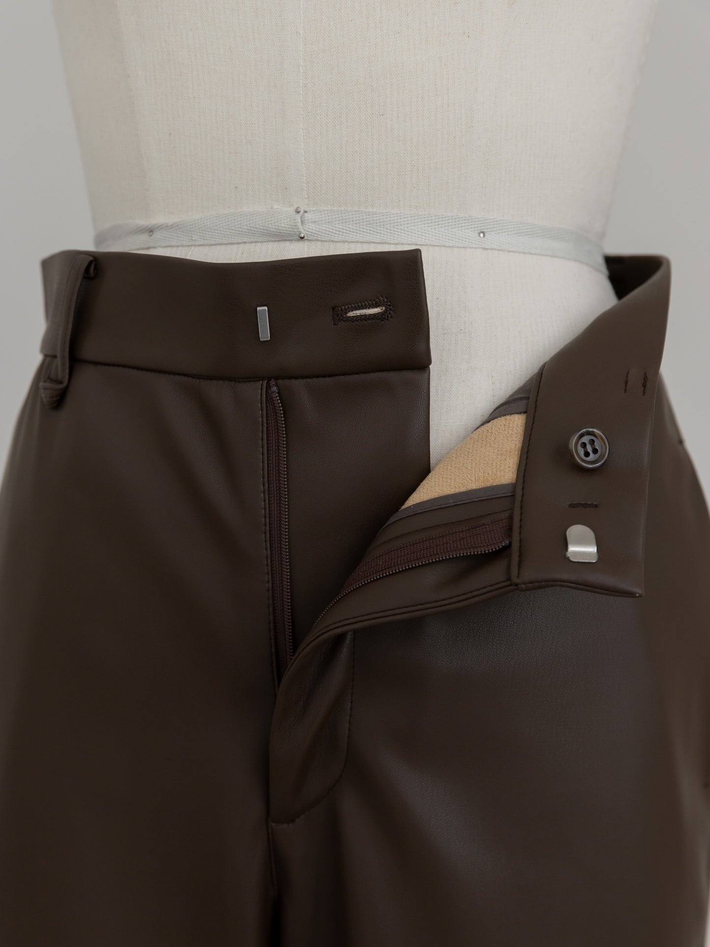 【pre order】leather pants - brown