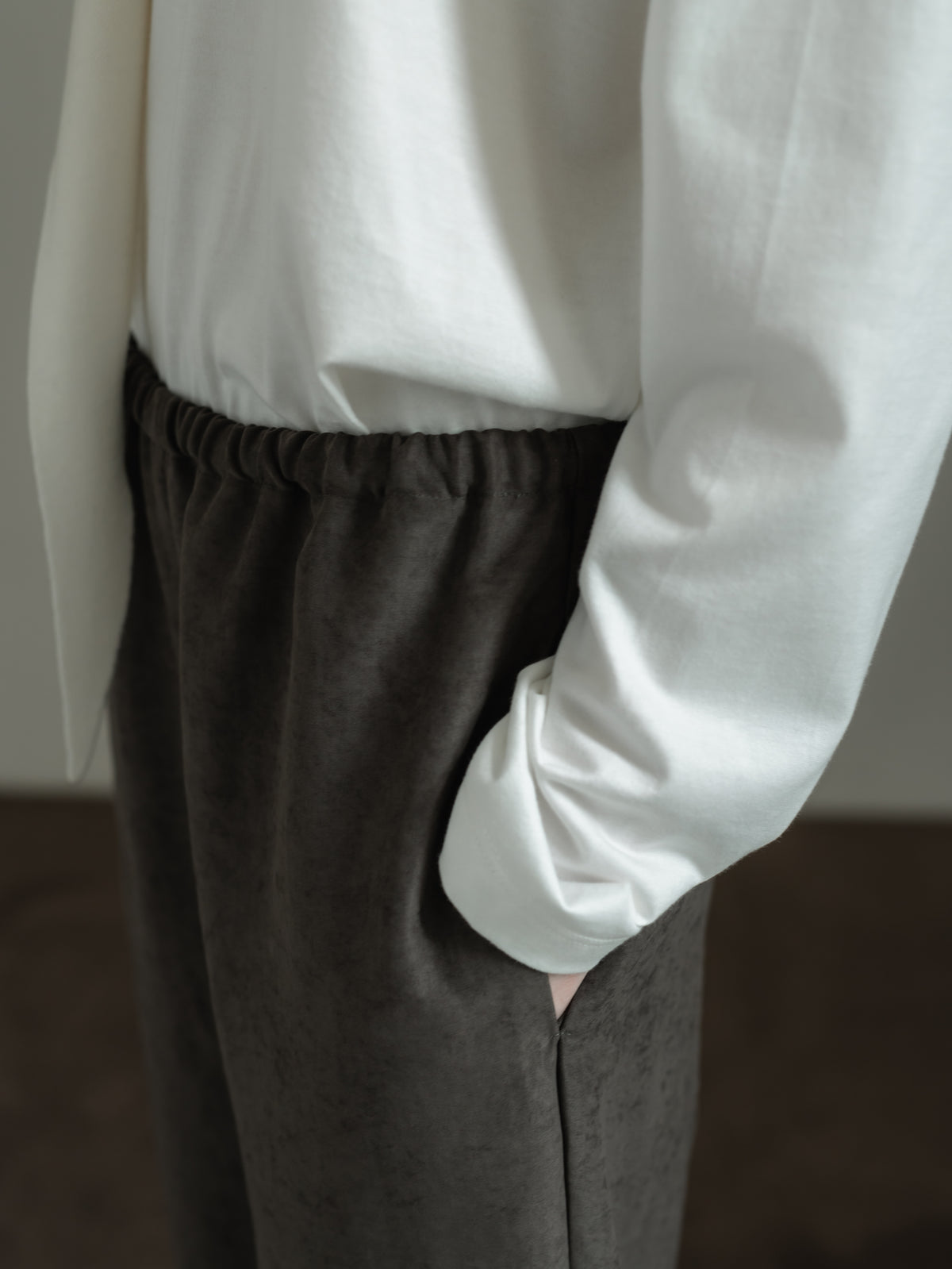 suede easy pants