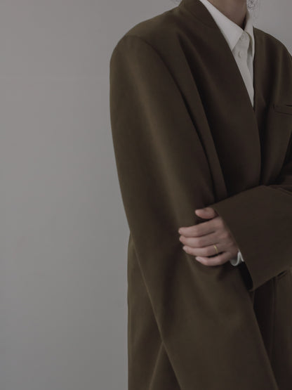 【pre order】collarless jacket  Vol.4 - olive