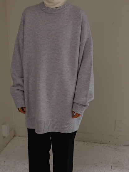 crew neck knit - platina