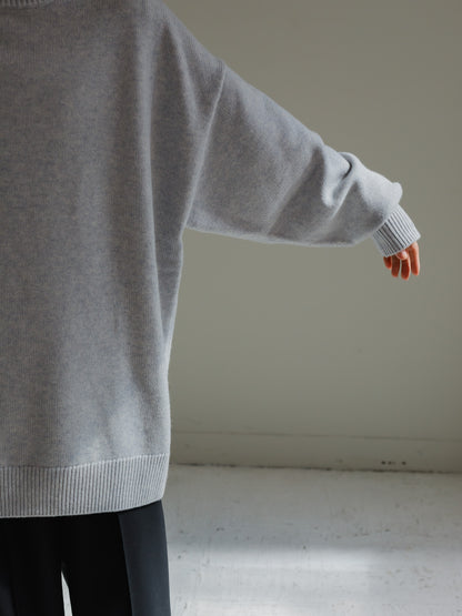 crew neck knit - platina