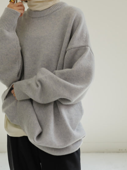 crew neck knit - platina