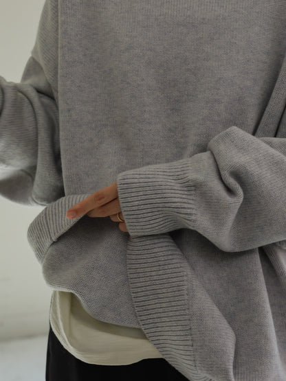 crew neck knit - platina