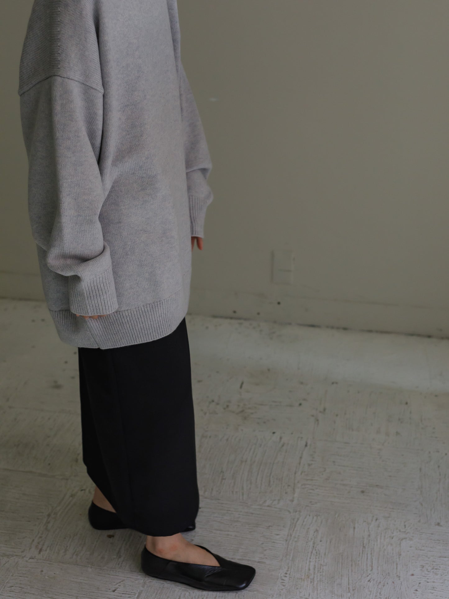 crew neck knit - platina