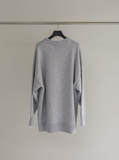 crew neck knit - platina