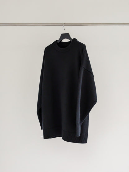 crew neck knit - black