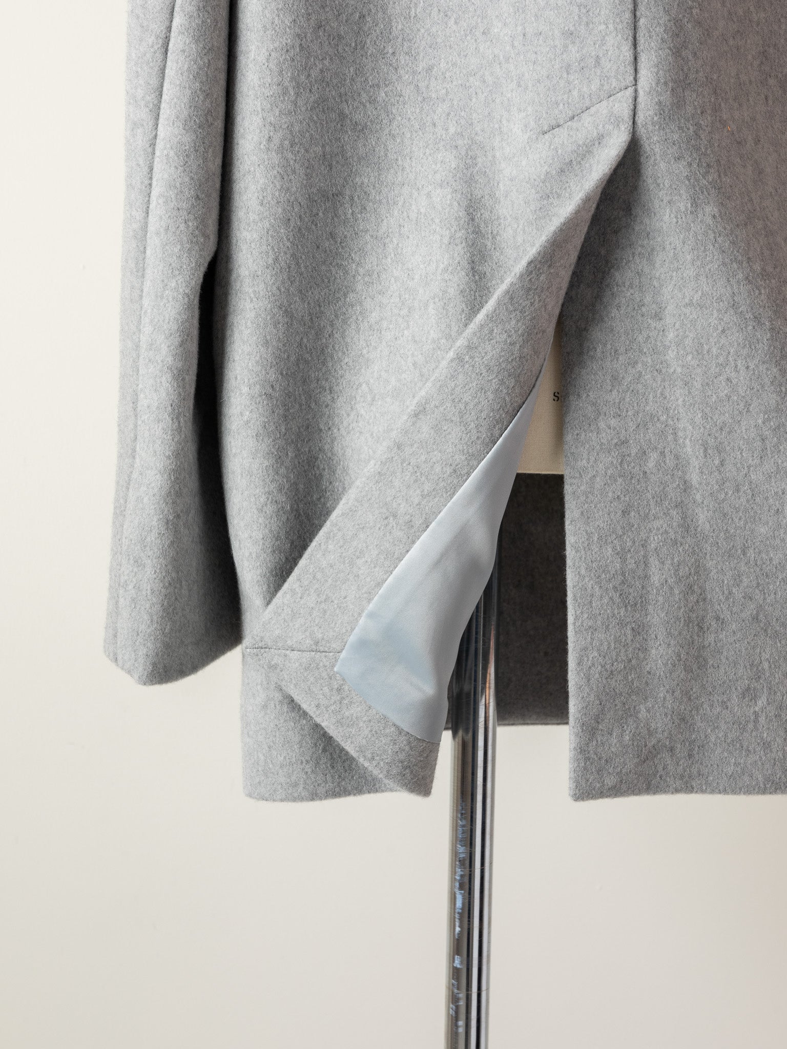 digne Collarless Jacket Coat-LT gray - アウター