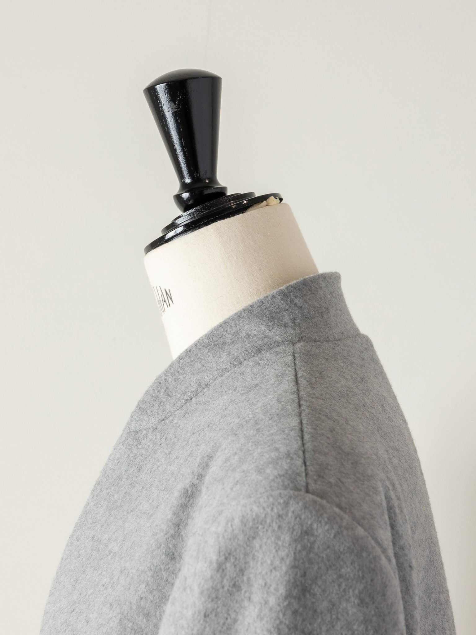 digne Collarless Jacket Coat-LT gray - アウター