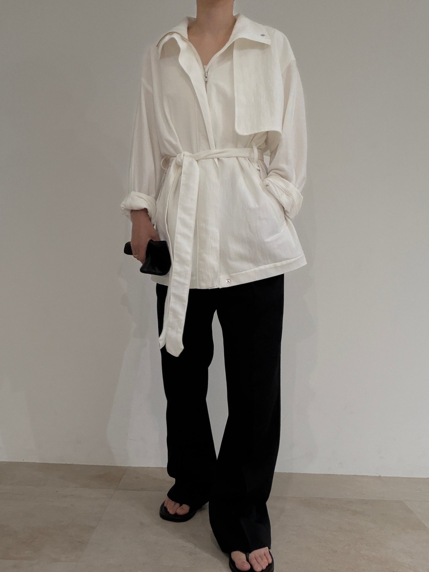 【pre order】straight pants/black