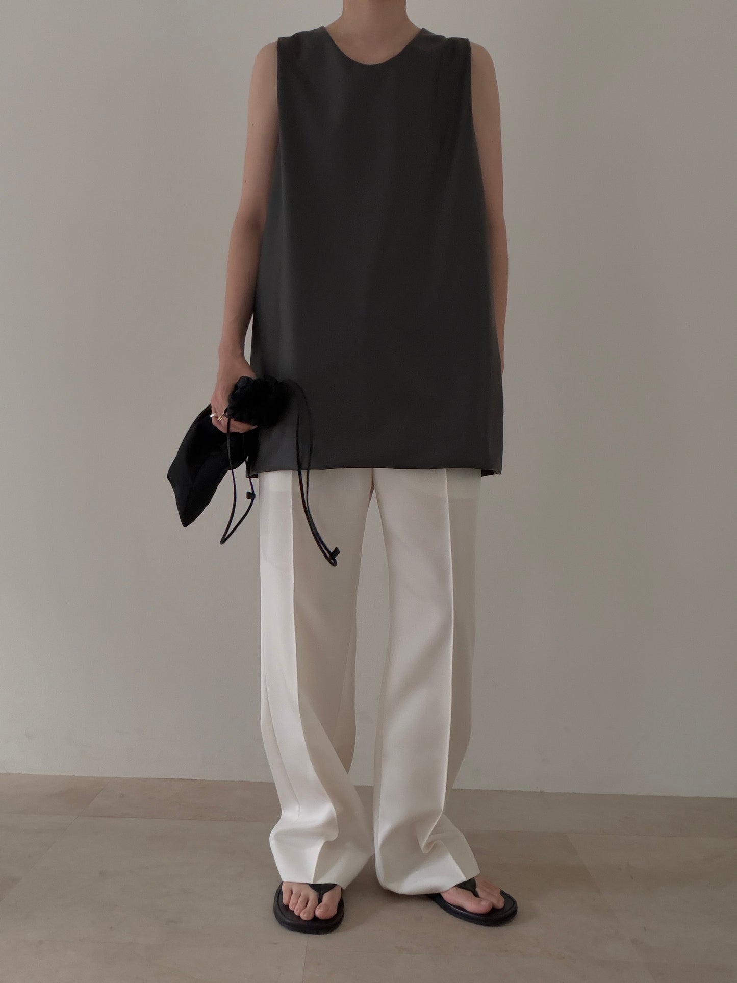 【pre order】straight pants/white